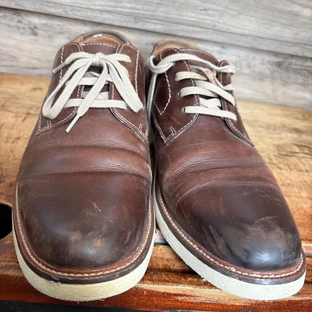 Dockers Classic Brown Leather Derby Shoes Men's sz 10.5 preworn